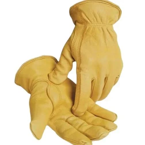1 paio di guanti in pelle gialla guanti morbidi e sensibili protezioni per le dita per guanti da giardinaggio per saldatura accessori per bici