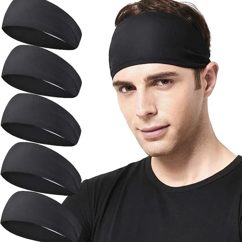 5 fasce elastici sportivi per capelli, ideali per yoga, corsa e attività all'aperto, per uomo e donna
