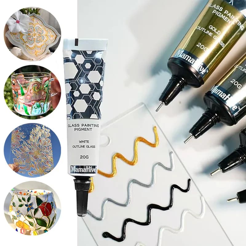 20g DIY Hand Painting Marker - No-Bake Waterproof Fine Tip Paint Pen for Glass Acrylic Ceramic Craft Projects