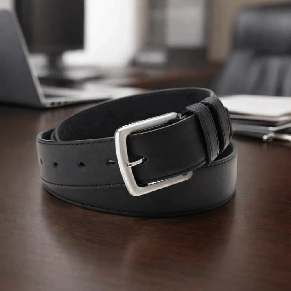 Cintura Antifurto in Similpelle alla Moda con Fibbia, Lunghezza 115/125cm, Cintura di Sicurezza con Cerniera Marrone Nera, Cintura Nascosta Porta Soldi per Uso Quotidiano