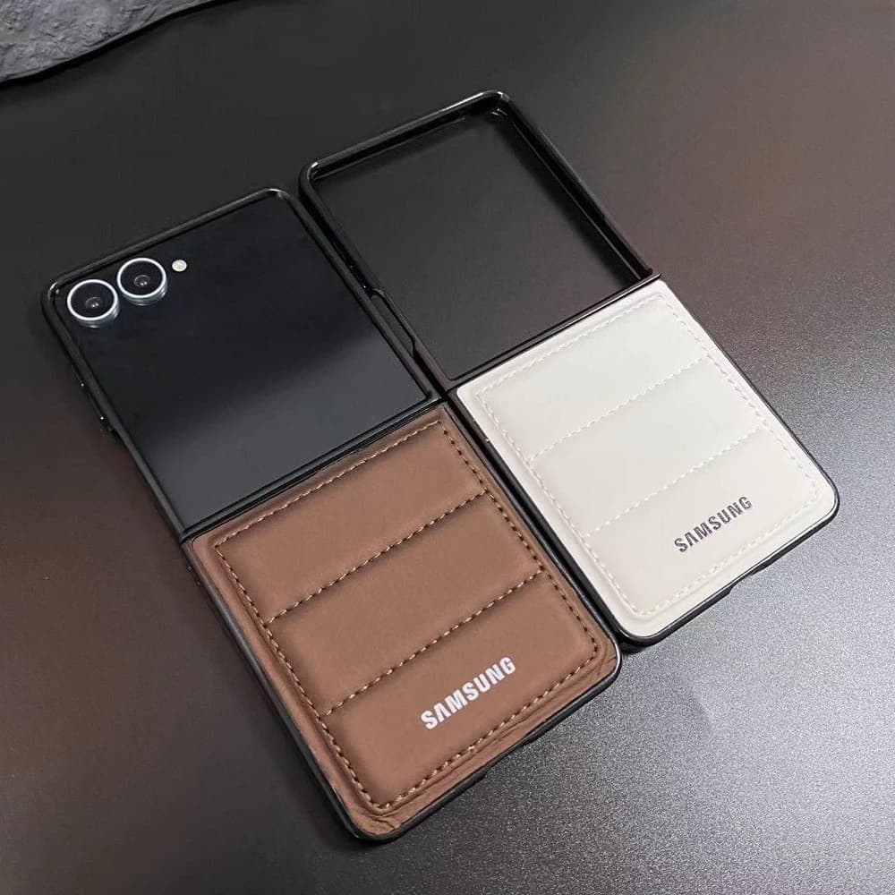 Fashion Down Jacket Pattern Phone Case For Samsung Galaxy Z Flip 7FE 7 6 5 4 3 5G Shockproof Protection Folding Cover