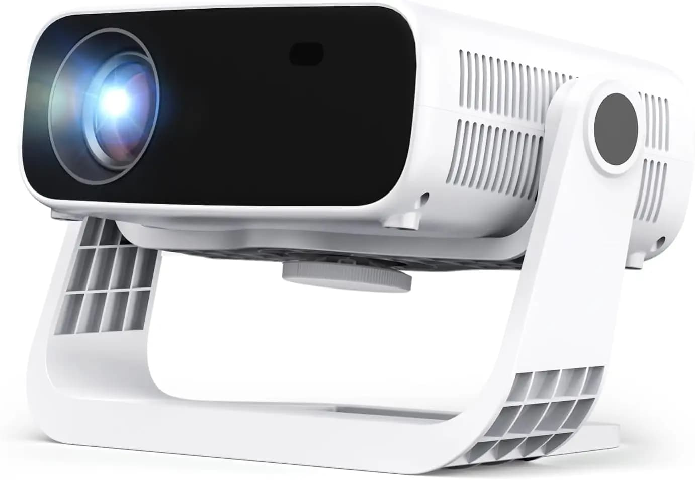 Proiettore Smart WiFi 6 Bluetooth: Supporto 4K, 350 ANSI, Correzione Automatica della Distorsione, Mini Home Theater Portatile