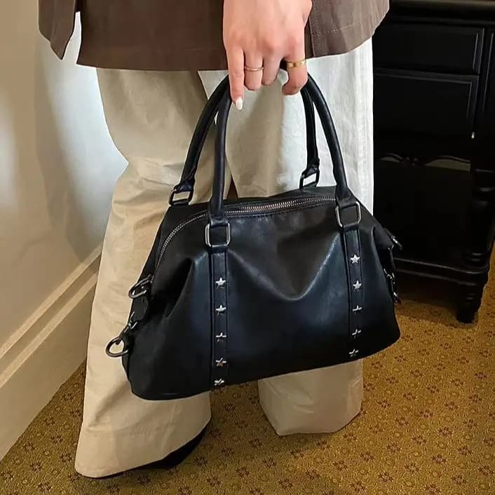 Star Handbag for Women Shoulder Crossbody Bags Soft Pu Leather Big Pillow Totes Large Capacity for Daily Commute, Shopping, Work