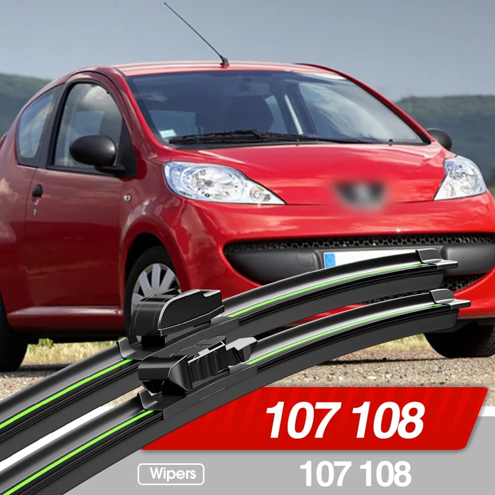 Per Peugeot 107 2005-2014 108 2014-2021 Parabrezza Anteriore Spazzole Tergicristallo 1 pz Parabrezza Finestra Accessori 2006 2013 2015 2016 2019