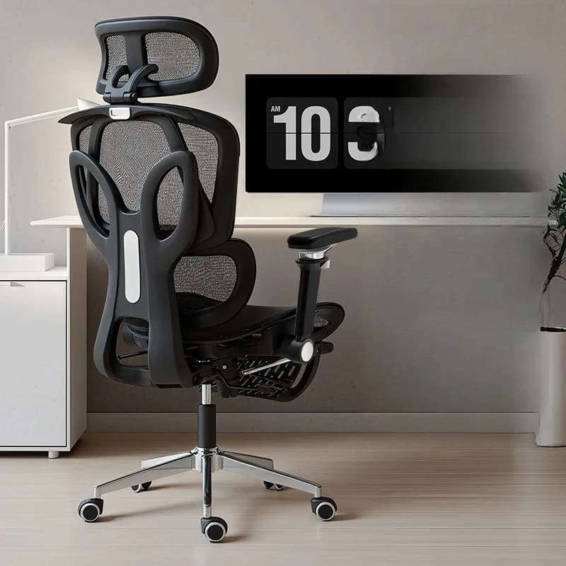 Sedia Ergonomica Girevole con Ruote, Comfort per Sedute Prolungate, Sedia da Gaming in Rete, Semplice Sedia da Ufficio, Arredamento per Officina