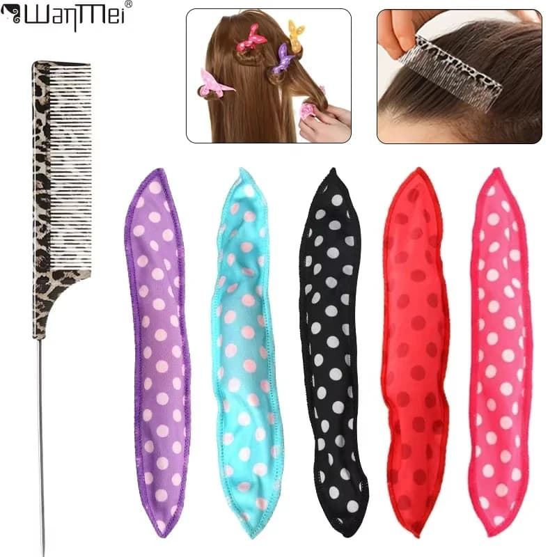 11/21 Pieces Bigodini Soft Skins for Flexible Foam Hair, Fa-da-Te No Heat, Styling Accessories and Women Hair Care