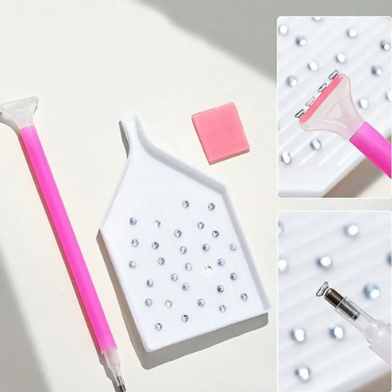 3 pezzi/set penne diamantate per nail art a doppia testa per la raccolta di glitter e kit di strumenti di fango per la decorazione delle unghie