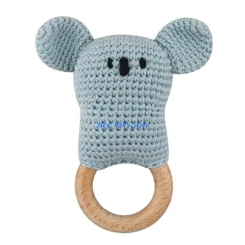 Q1FE 1pc in legno per bambini teether naturale dentizione naturale giocattoli da cram mobile grib anello uncinetto a uncinetto