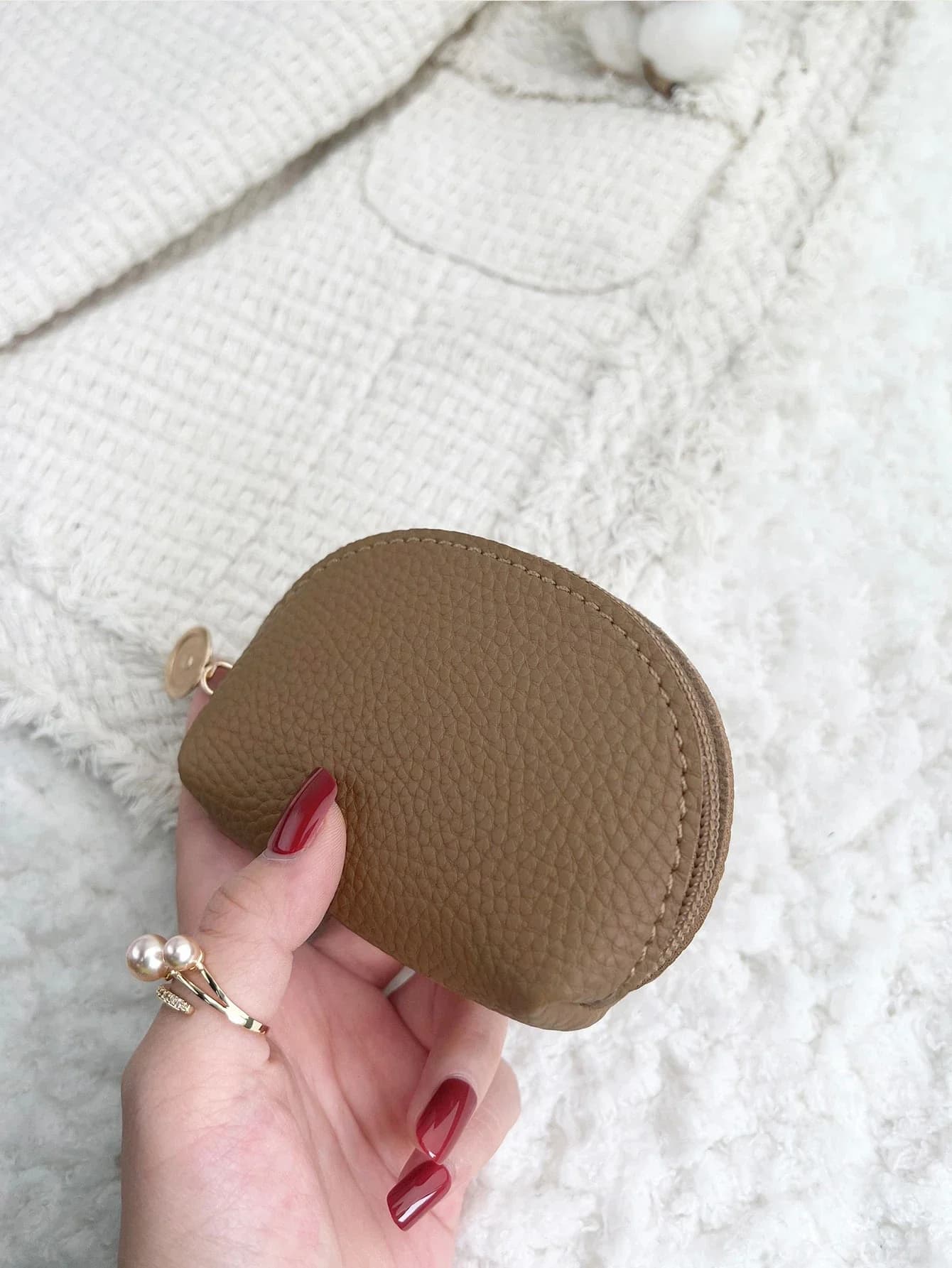 Portafoglio mini da donna in PU, leggero, piccolo, portamonete, porta carte di credito, alla moda