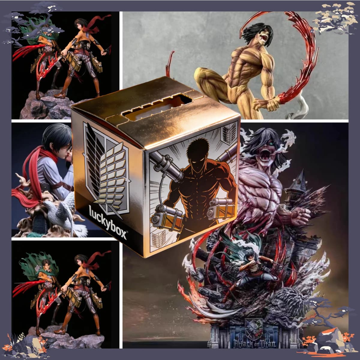 Attack on Titan Character Figure Blind Box – Scatola a Sorpresa da Collezione con Eren Yeager e Eroi Iconici
