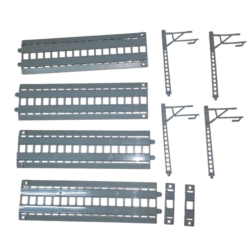 Set di modelli di binario del treno in scala HO, lunghezza 80 cm, set di binari del treno ad incastro, kit di costruzione di modelli di accessori