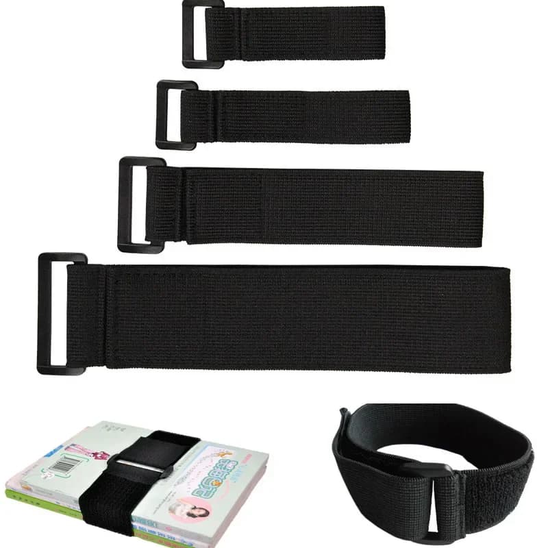 5 pezzi elastico con fibbia inversa gancio magico nylon fascia elastica gancio ad anello fascette gancio cinghie nastro di fissaggio appiccicoso