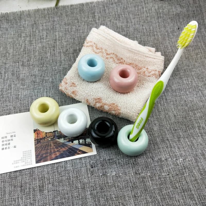 Portaspazzolino in ceramica creativa multifunzione portaspazzolino portaoggetti bagno doccia spazzolino da denti mensola da bagno