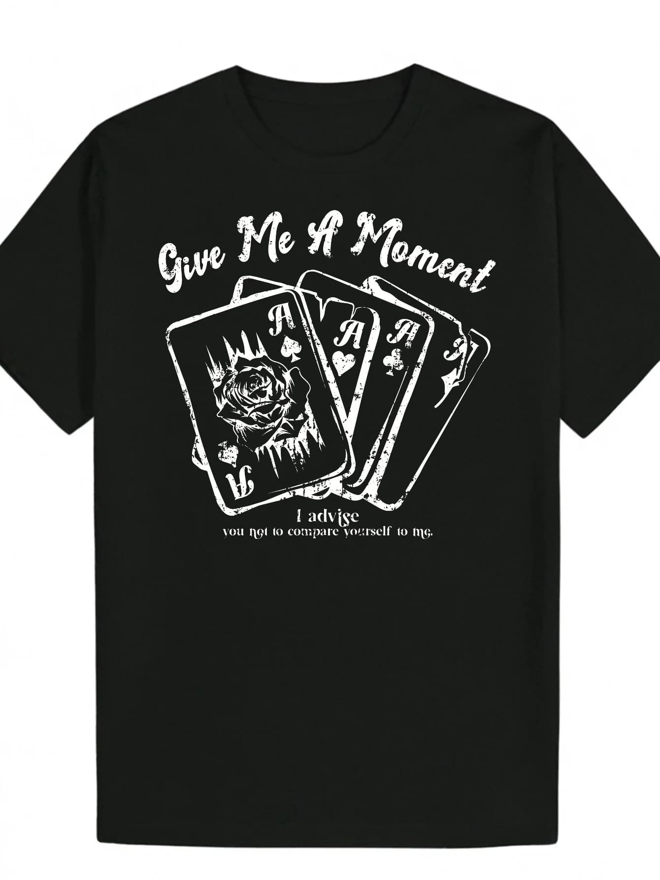 T-shirt sottile da uomo stampata a maniche corte con scollo rotondo, modello alla moda, casual e comoda