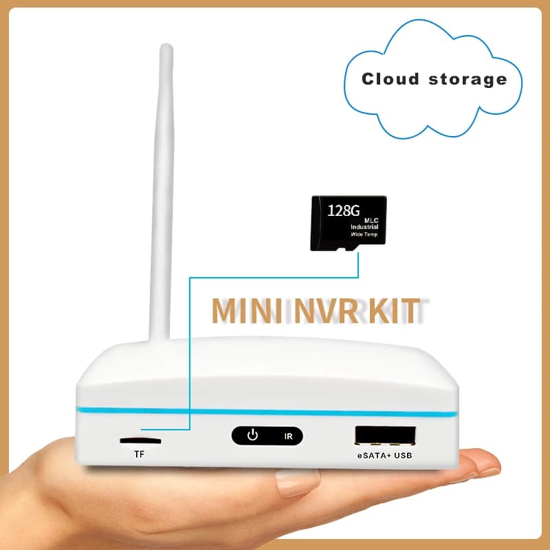 2CH 3MP 1296P Wireless WIFI IP Camera NVR Kit Allarme di sicurezza domestica Monitor CCTV
