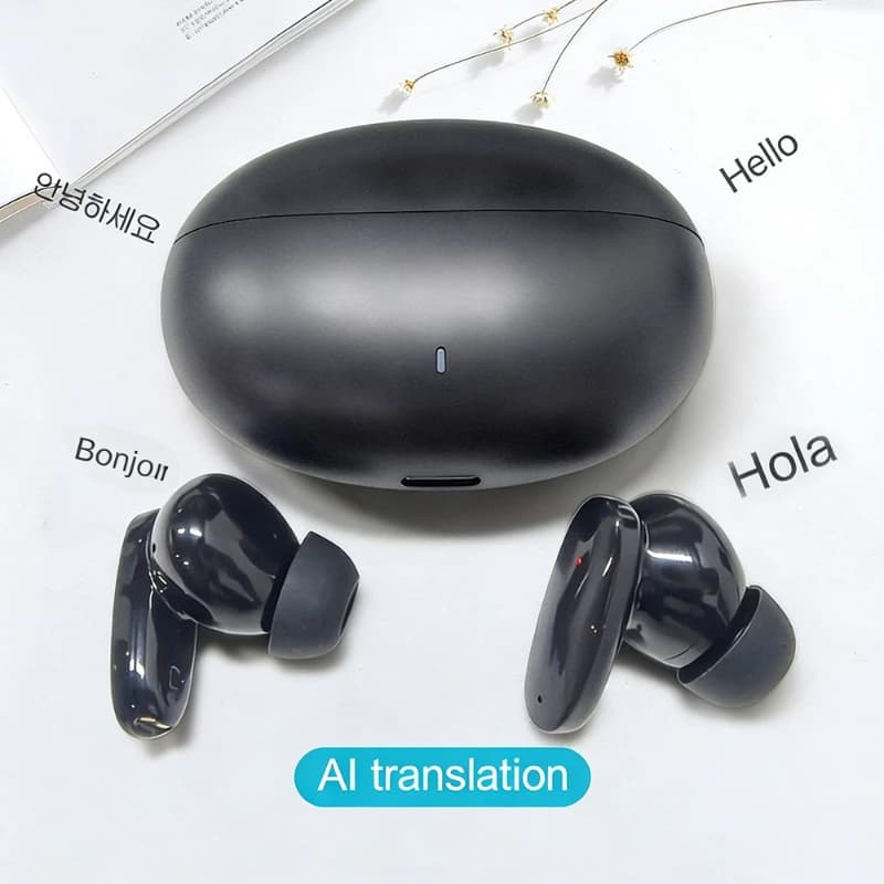 AI Translation Earbuds Real Time Headphones with Mic Bluetooth 5.4 150+ Languages for Travel Business Learning for Lenovo Smart