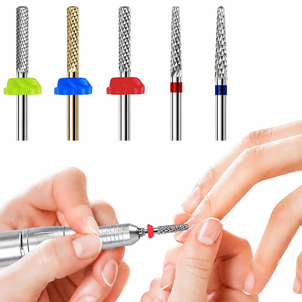 1pc Stainless Steel Nail Drill Bit Nail Drill Machine Bit For Gel Removal Polishing Tools Professional Pedicure Nail Efile Bits