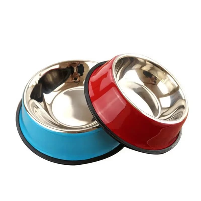 Ciotole per Cibo e Acqua per Cani e Gatti in Acciaio Inox Ecologiche Antiscivolo Colorate e Resistenti
