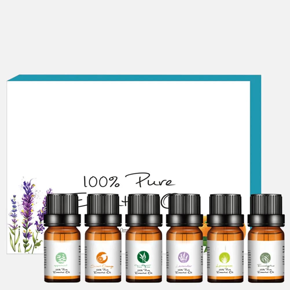 Set di 6 oli essenziali naturali e biologici da 10 ml per diffusore di aromaterapia, regalo rilassante, profumo puro di grado terapeutico per donne