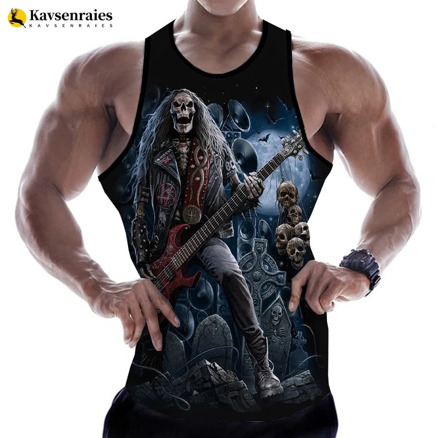 2023 New Fashion Skull 3D stampato canotte uomo donna estate Casual camicie senza maniche Streetwear oversize top Tees Cool Vest