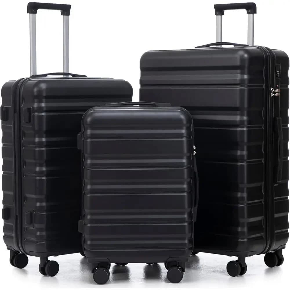 Set di Valigie Robuste in ABS con Guscio Rigido