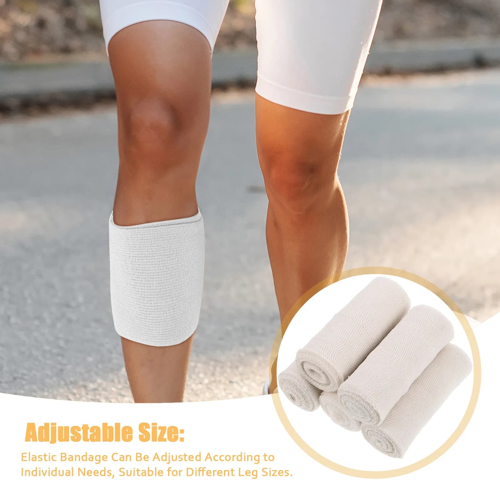 10 Pezzi Fascia Elastica Regolabile per Caviglia, Traspirante e Supportiva, per Lesioni Sportive