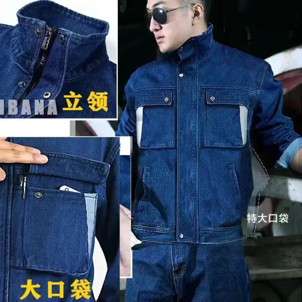 Jeans Abiti da lavoro Abiti per saldatura elettrica Primavera Autunno Anti-scottatura Anti-scottatura e anti-molatura Abiti per la protezione del lavoro