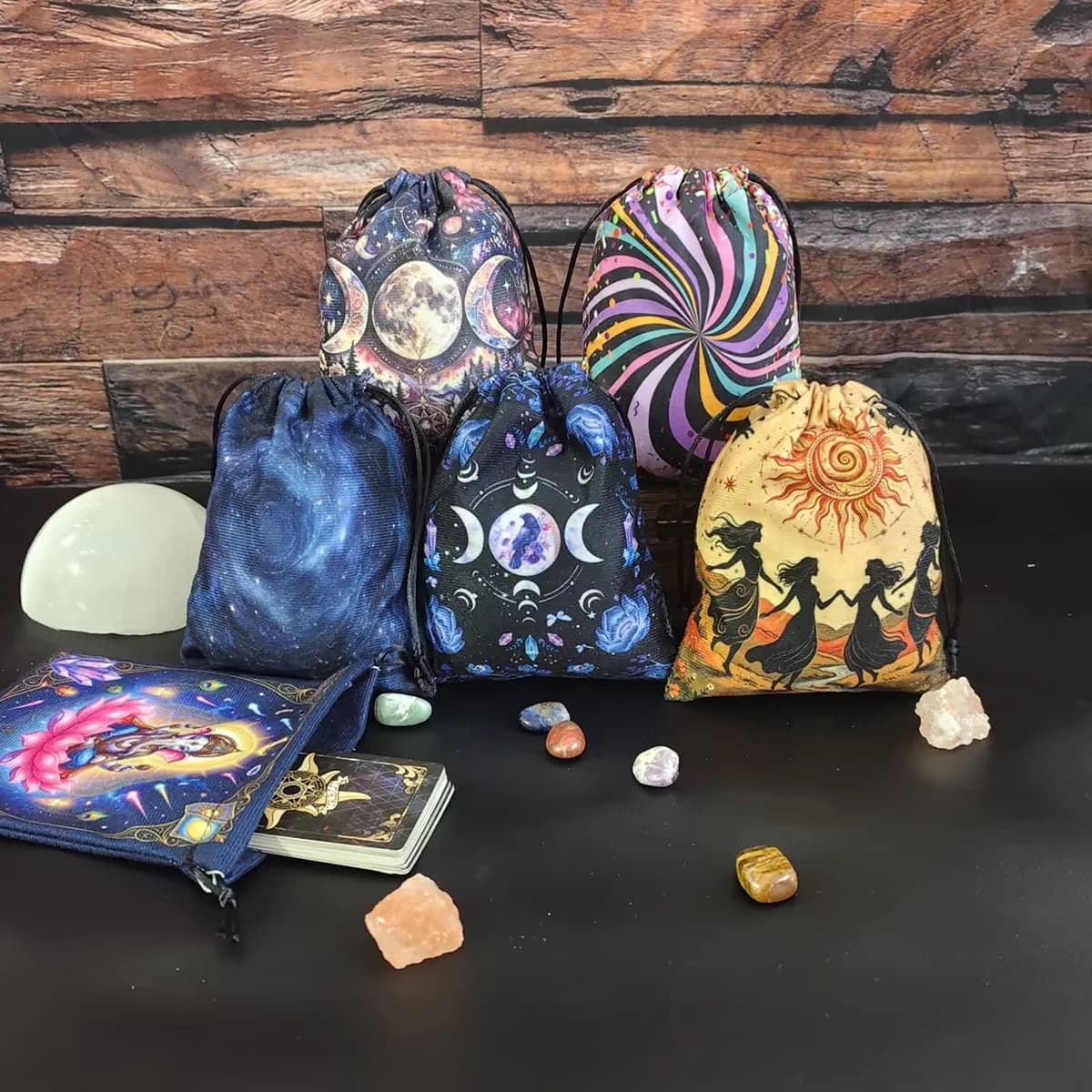 Velvet Altar Drawstring Pouch Tarot Card Storage Bag Jewelry Pouch For Tarot Enthusiasts Dices Holder Bag Pouch Jewelry Bag