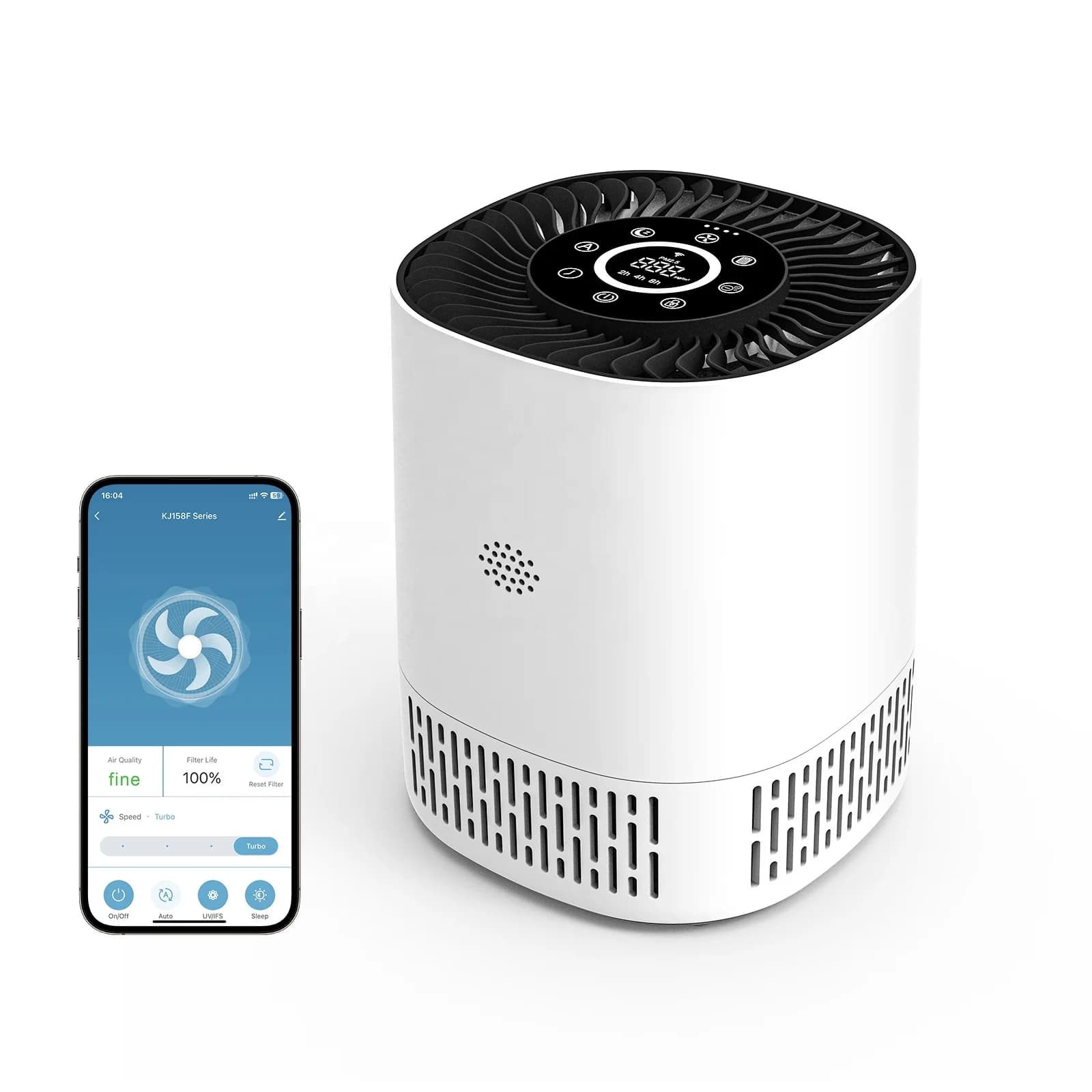 2025 WiFi Smart Home Purificatore d'aria elettrico Filtro HEPA di grado H13 100 CADR Plastica USB US 24 anni Focus Produttore per Househo