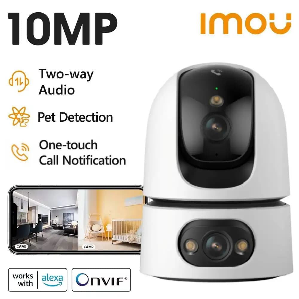 Imou Ranger dual Pro 10MP 3K Telecamera interna Chiamata one-touch Rilevamento umano/animale domestico Wifi Algo Play Telecamera IP di sorveglianza di sicurezza