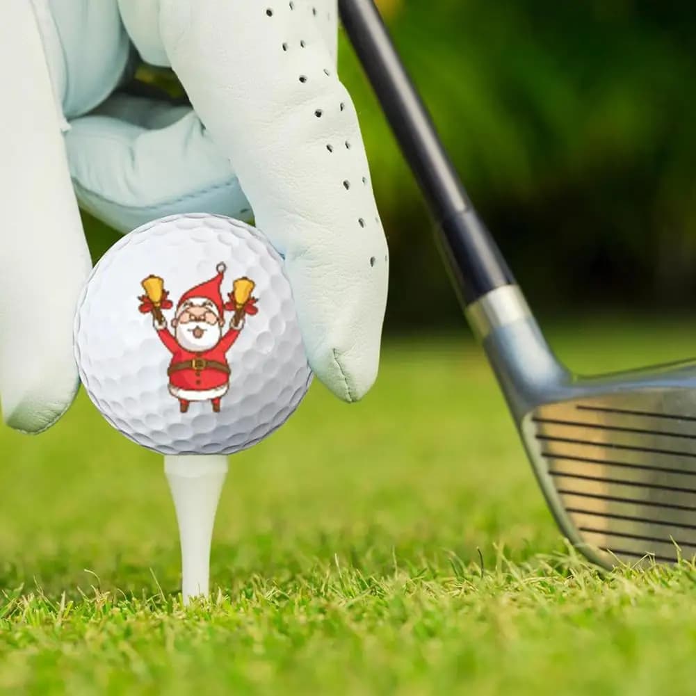 Palline da golf Disegni a tema natalizio con renna di Babbo Natale e decorazioni natalizie Materiale in gomma Regali ideali per Natale