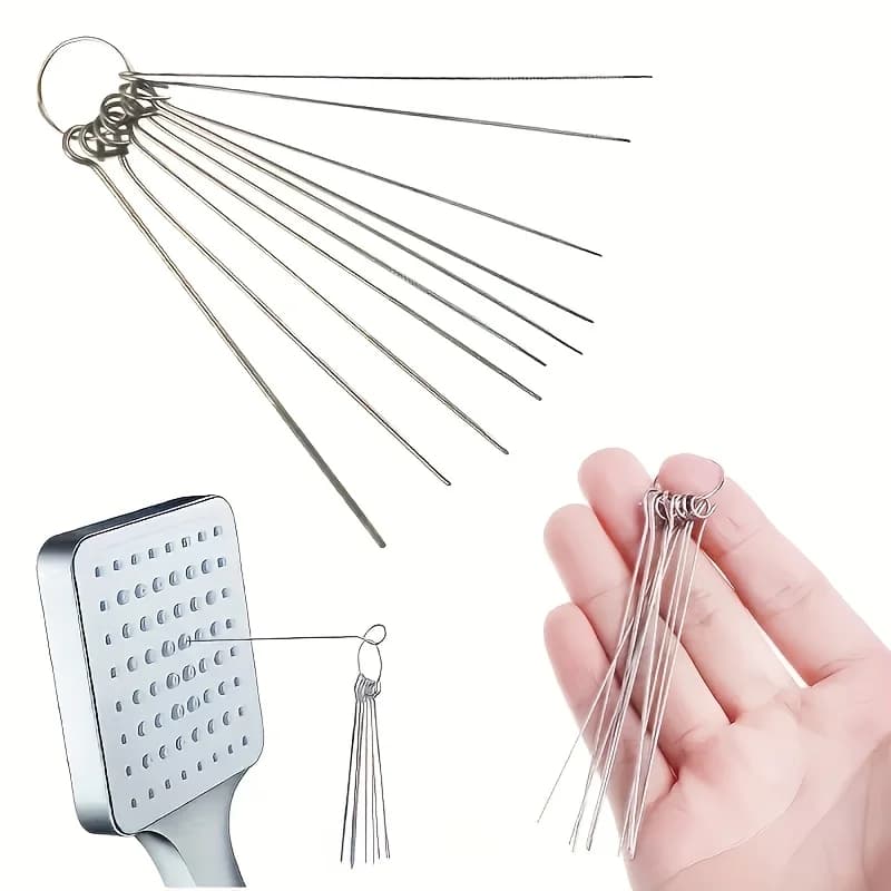 Set di 10 Spazzole per Pulizia Doccia, Testine Multi-Misura, Strumento di Pulizia Riutilizzabile Senza Batterie per Bagno Domestico