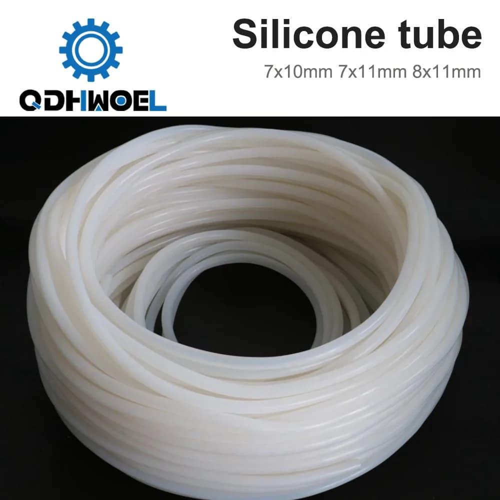 Tubo Flessibile in Silicone per Raffreddamento ad Acqua 7x10mm 8x11mm per Macchine da Taglio e Incisione Laser CO2, Sistema di Raffreddamento Pompa