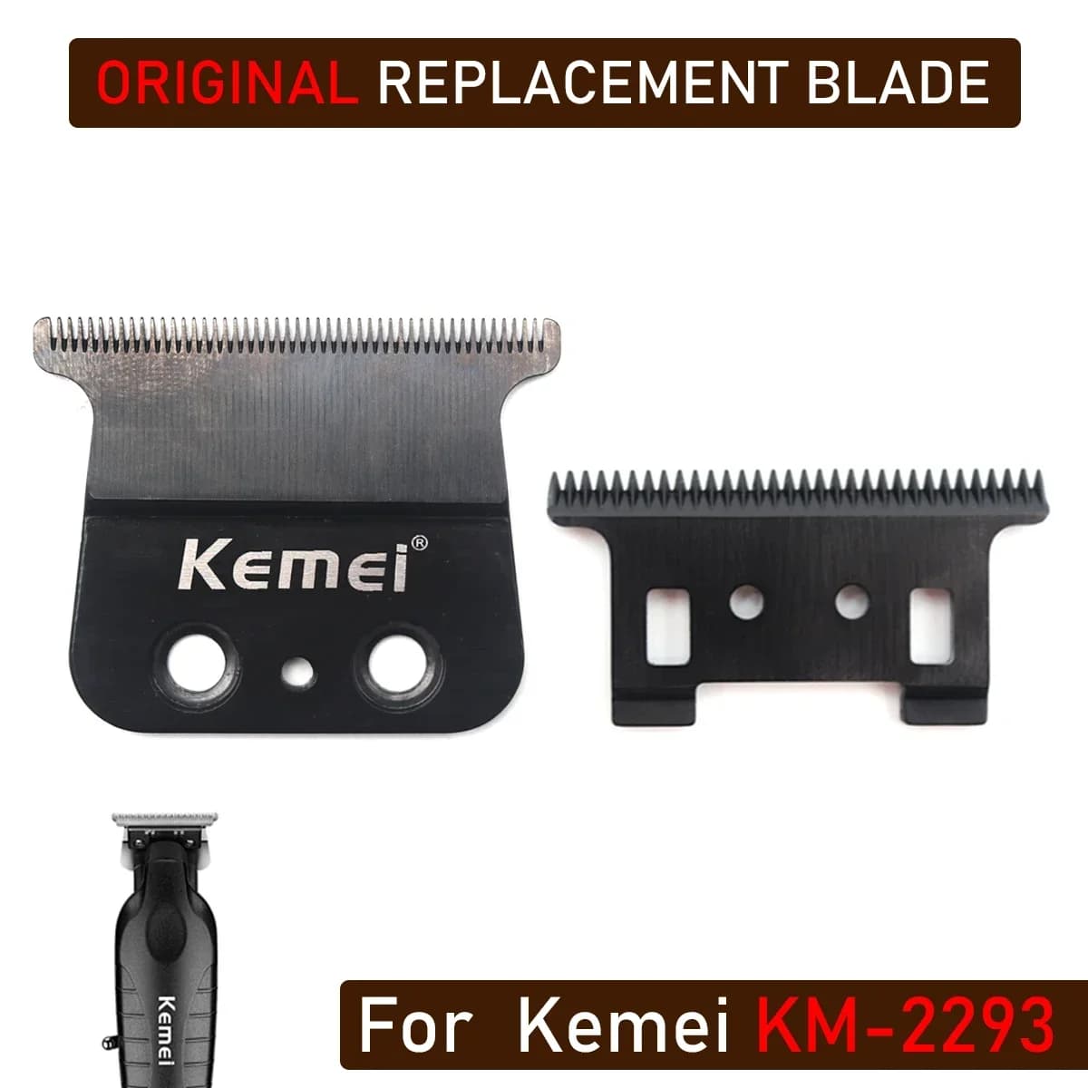 Kemei KM-2293 Lama di ricambio originale Lame per tagliacapelli Testa di taglio per accessorio per macchina da taglio per tagliacapelli elettrico