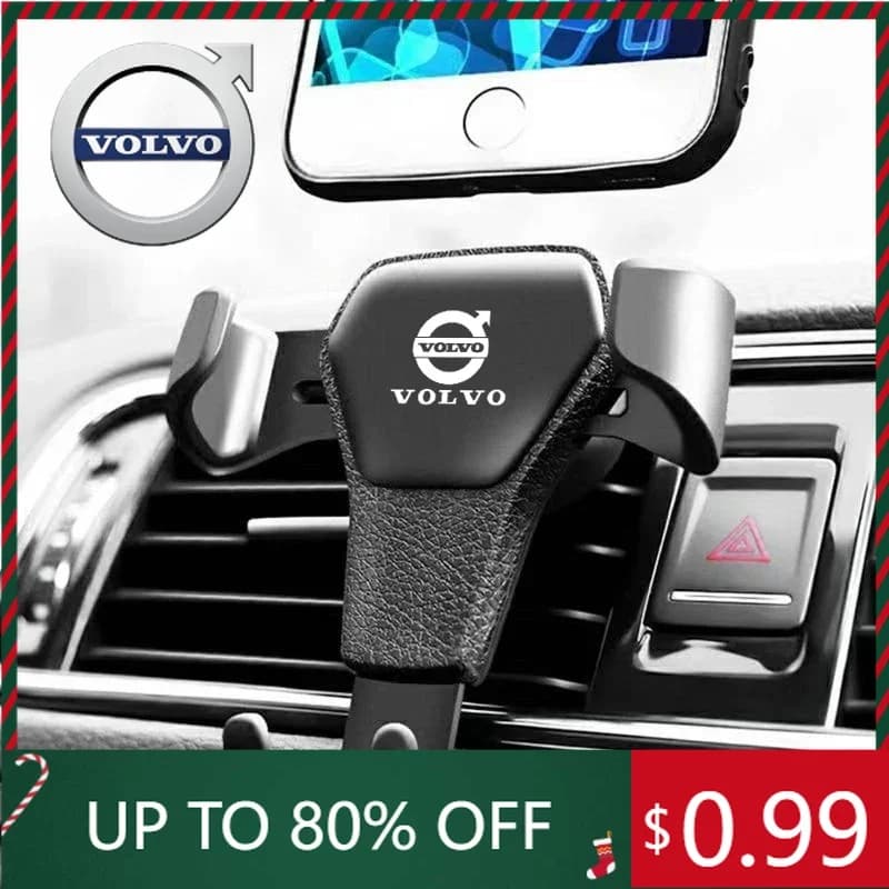 Emblemi Gravity Car Phone Support Air Vent Clip Mobile Phone Support Volvo Rdesign V60 V40 XC90 S60 C30 XC60 V50 V70 S90