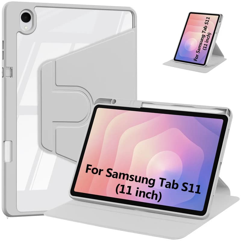 Per Samsung Tab S11 Custodia da 11 pollici SM-X730 X736B 360 Rotante Custodia in acrilico per Funda Galaxy Tab S11 Custodia con portapenne