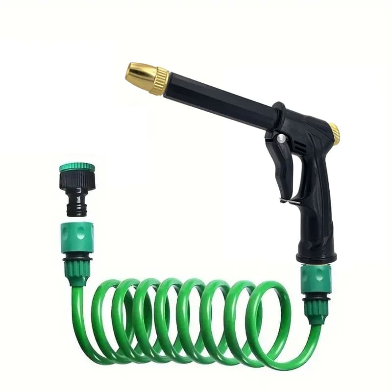 Garden irrigation pipe with adjustable nozzle, spring tube for car cleaning, plastic pipe cleaning tool