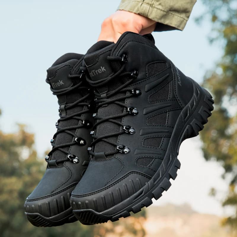 Scarpe da Ginnastica da Uomo, Stivali Tattici di Marca, Scarpe da Trekking Traspiranti con Lacci, Calzature Antiscivolo per Allenamento e Arrampicata