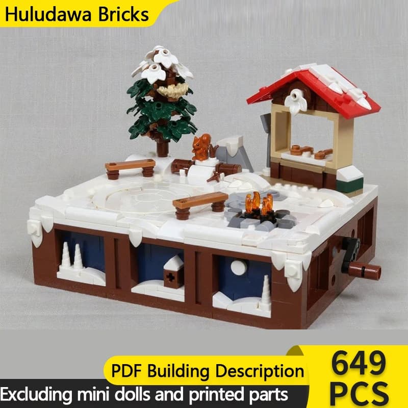 City Street View Model MOC Building Bricks Sugar Shack Skating Modular Technology Children Holiday Gifts Assemble Toys Suit
