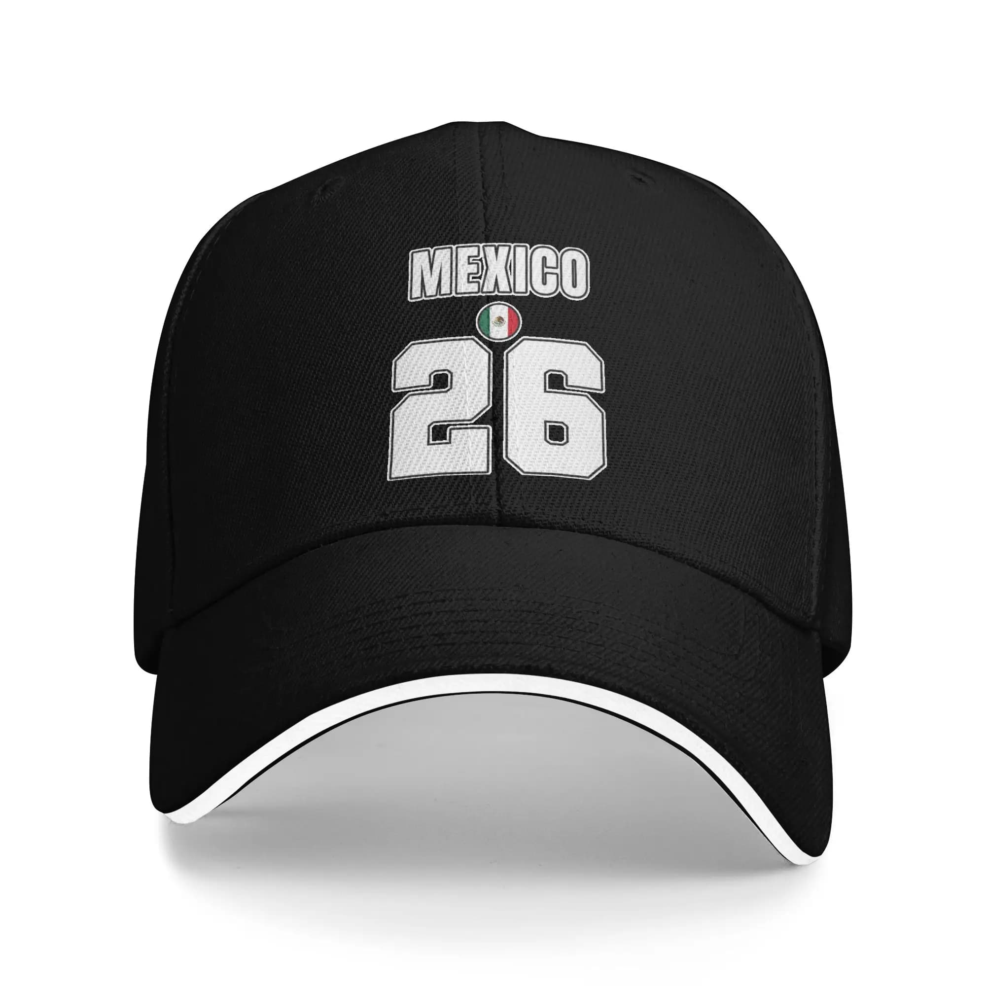 Mexico 26 Football National Team Baseball Caps Vintage Sandwich Hats Unisex Style Adjustable Sun Cap Sport