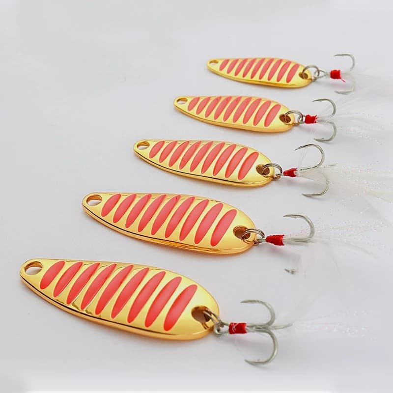 Cucchiaio per esca da pesca 5g 7g 10g 15g 20g Cucchiaio per esca da pesca in oro/argento Esche rigide Esca in metallo