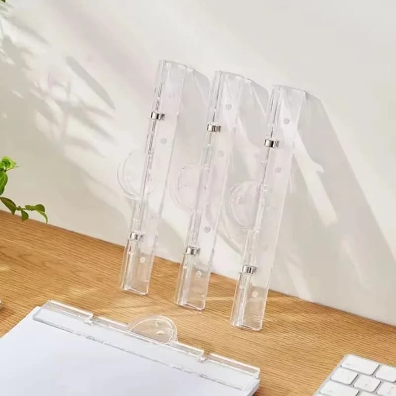 Clip Magnetica Trasparente A4, Fermacarte per Lavagna Bianca e Nera, Organizzazione per Casa, Ufficio e Scuola