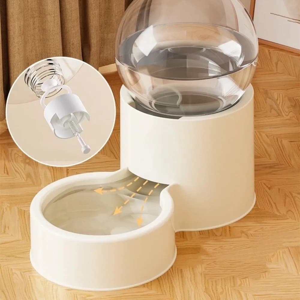 Large Capacity Automatic Pet Feeder Plastic Leakproof Dog Water Dispenser Visual Window Detachable Pet Food Bowl Daily Feeding