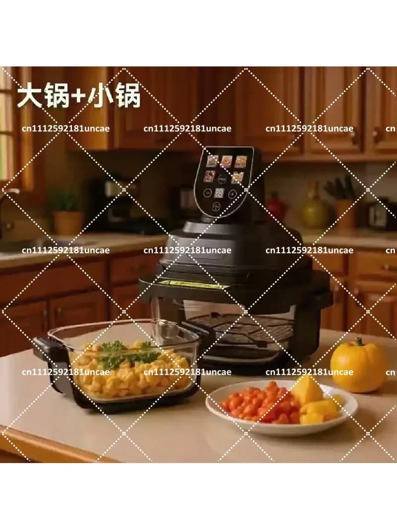 Household Multifunctional Air Fryer Oven Visual Double Layer Automatic Oil-Free Cooker