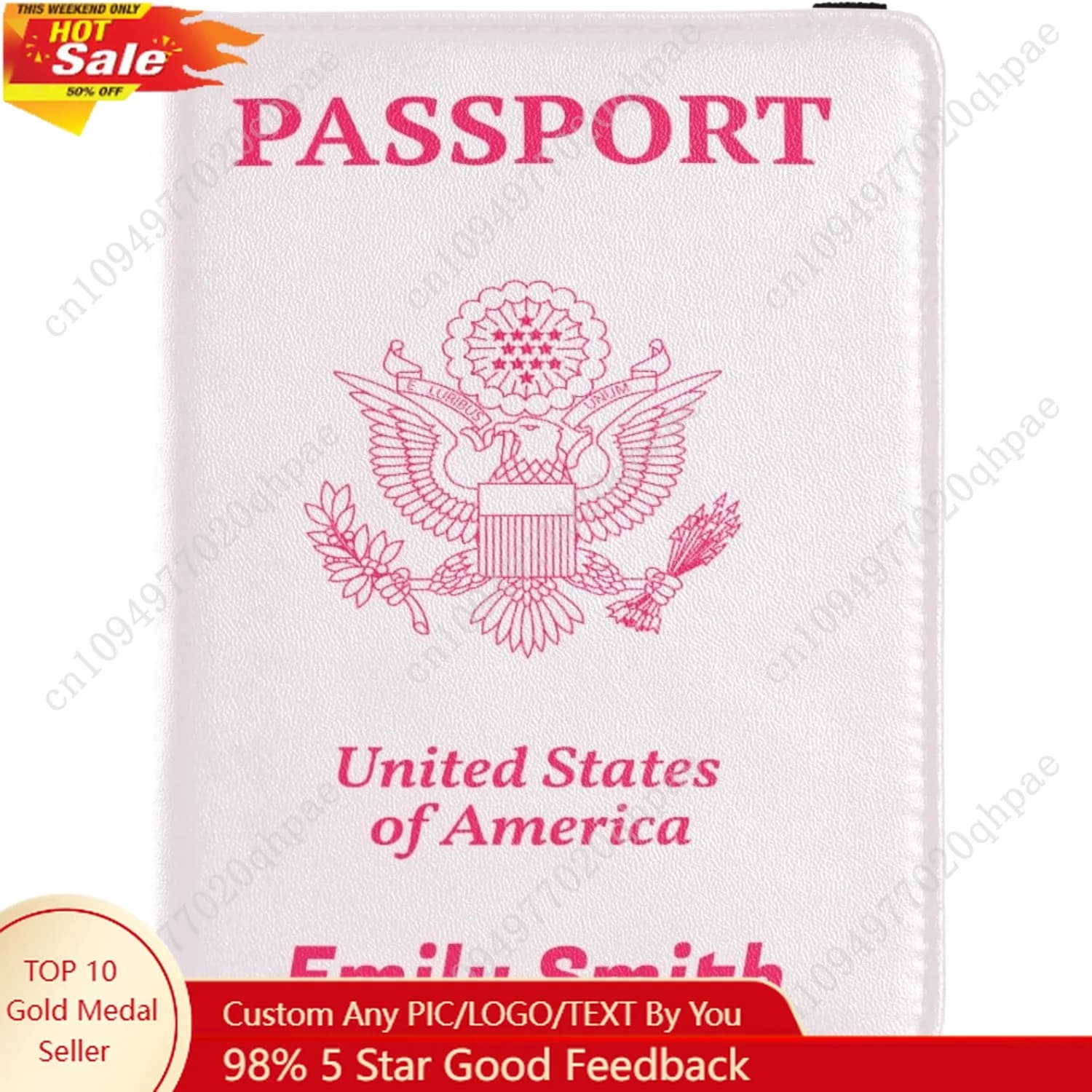 Portafoglio con copertina per passaporto personalizzato Combo Nome personalizzato Protezione per passaporto in pelle PU per donna Uomo Regalo da viaggio