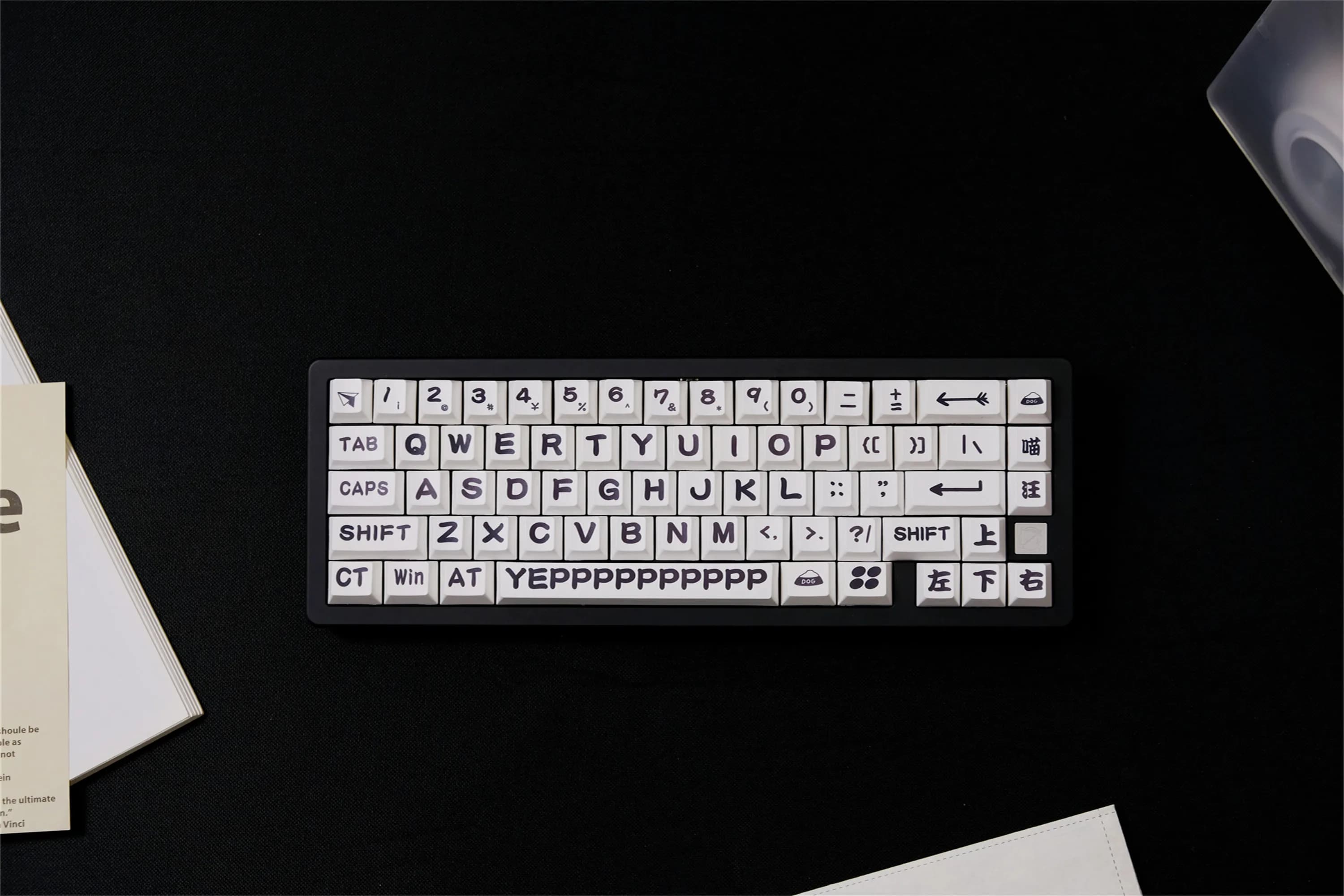 Gatti Cani Copritasti 151 tasti Materiale PBT Copritasti CHERRY Profilo DYE-SUB Per MX Switch Wooting Tastiera meccanica ISO ANSI Layout