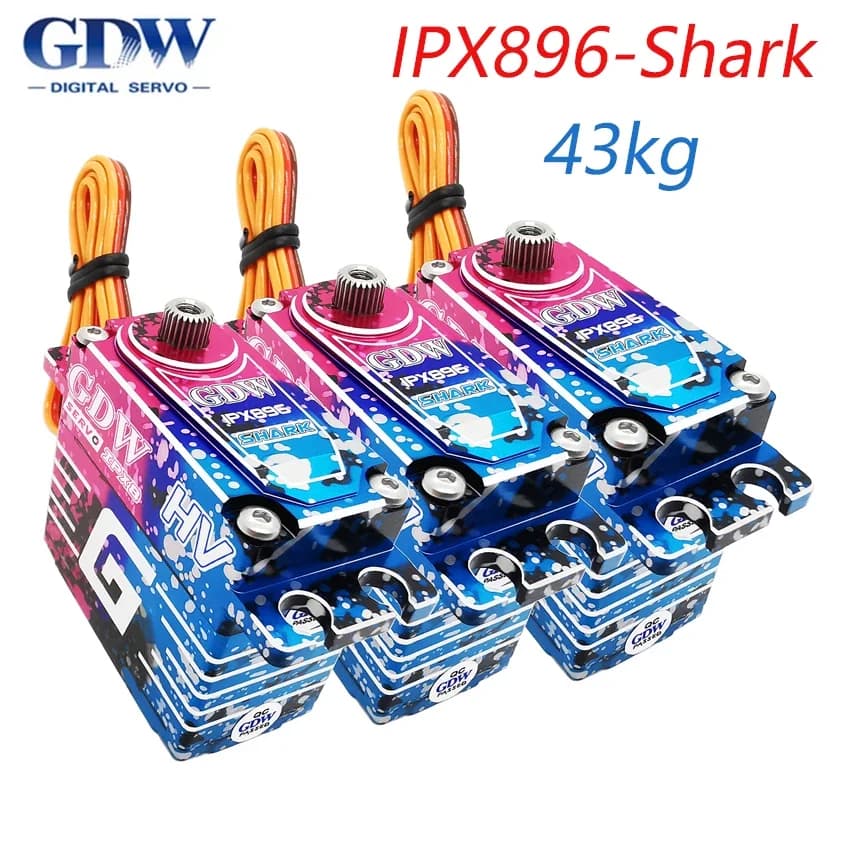 Servo Brushless Impermeabile GDW IPX896 Shark Crawler Buggy Off-road 43KG 120 High Torque per Auto RC 1/8 1/10 TRX4 TRX6