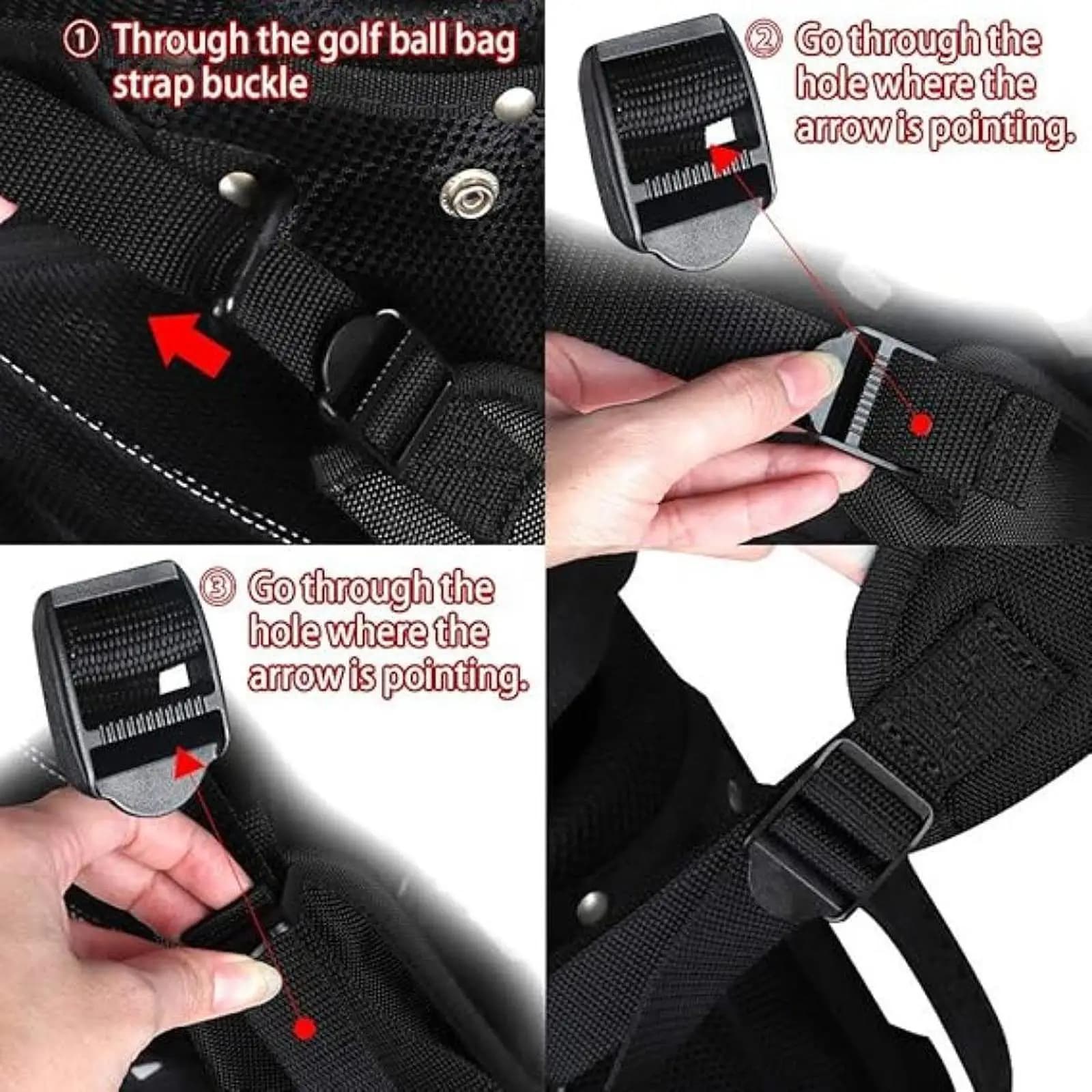 Cinghia Regolabile Imbottita per Sacche da Golf, Tracolla Doppia di Ricambio per Accessori e Organizzatori da Golf