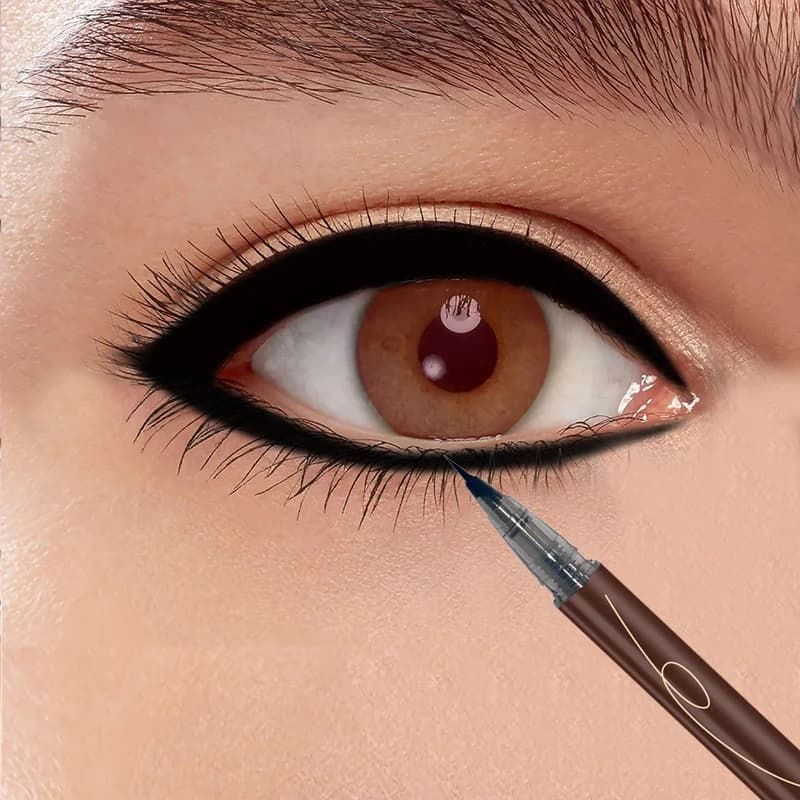 New ultra fine extra slim eyeliner pen from 0.005 mm Professional sweat proof liquid eyebrow pencil with long lasting