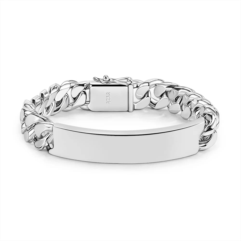 Braccialetto a catena cubana da 12MM in argento Sterling massiccio 925 di lusso artigianale da uomo e da donna Charm Fashion Style Fine Jewelry regalo Hip Hop